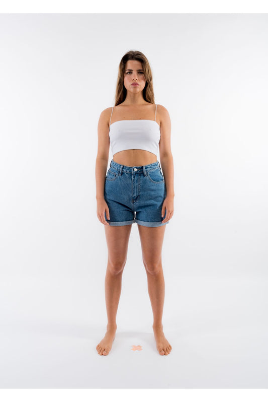 SHORTS DENIM MOM FIT